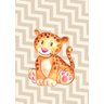 Kit Três Quadros Aquarela Safari Elefante, Girafa e Leopardo - 4