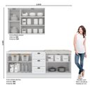 Ver imagem 3 de Cozinha Completa Americana 3 Peças com Aéreo 3 Portas Branco - Móveis Henn
