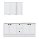 Ver imagem 1 de Cozinha Completa Americana 3 Peças com Aéreo 3 Portas Branco - Móveis Henn