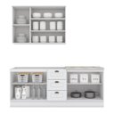Ver imagem 2 de Cozinha Completa Americana 3 Peças com Aéreo 3 Portas Branco - Móveis Henn