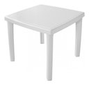 Ver imagem 1 de Mesa De Plástico Quadrada 4 Lugares Pés De Plástico Me3:Branco