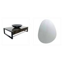 Ver imagem 1 de Lavabo com Espelho Decorativo Orgânico Preto/Vidro Fume