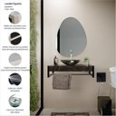 Ver imagem 6 de Lavabo com Espelho Decorativo Orgânico Preto/Vidro Fume