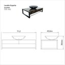 Ver imagem 3 de Lavabo com Espelho Decorativo Orgânico Preto/Vidro Fume