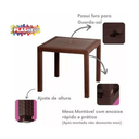 Ver imagem 7 de Mesa Quadrada Rattan Montavel Café Plastico Plasnew