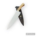 Ver imagem 1 de Faca Cheff Aço Inox 420 Personalização a Laser Cabo Madeira