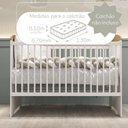 Ver imagem 4 de Conjunto Quarto Bebê Berço 3EM1 Eloá Guarda Roupa 4 Portas 100% MDF Branco com Bétula