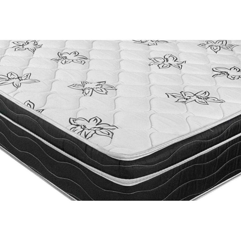 Cama Box Viúva: Colchão Molas Ortobom Nanolastic Physical Spring + Base CRC Suede Black(128x188) - 6
