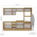 Ver imagem 3 de Cozinha em Rodapé 5 Peças Torre Quente Aéreo 3 Portas Balcão 120 Balcão 80 e Basculante Campanele