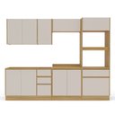 Ver imagem 2 de Cozinha em Rodapé 5 Peças Torre Quente Aéreo 3 Portas Balcão 120 Balcão 80 e Basculante Campanele