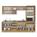 Ver imagem 5 de Cozinha em Rodapé 5 Peças Torre Quente Aéreo 3 Portas Balcão 120 Balcão 80 e Basculante Campanele