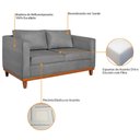 Ver imagem 6 de Kit Sofá 3 Lugares e 2 Poltronas Europa 180 cm Estilo Conforto e Elegância Suede Cinza - Amarena
