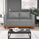 Ver imagem 2 de Kit Sofá 3 Lugares e 2 Poltronas Europa 180 cm Estilo Conforto e Elegância Suede Cinza - Amarena