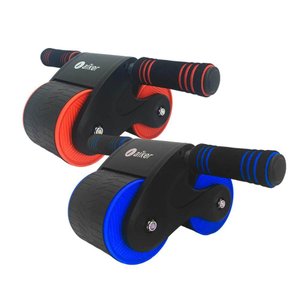 Kit 2 Rodas Duplas Rolo C/ Apoio Exercícios Abdominal Lombar Profissional