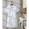Roupão de Banho Adulto Feminino Tamanho G Aveludado Fiore Dohler - BRANCO - 1