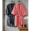 Ver imagem 2 de Roupão de Banho Adulto Felpa Aveludada Tamanho M Dohler - Grafite