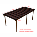 Ver imagem 4 de Cobertura Policarbonato Alveolar 6,00m x 2,00m - Bronze 6mm