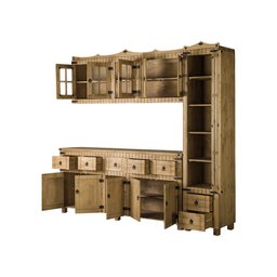Conjunto de Cozinha 05 Portas Madeira Maciça Barroco - 2
