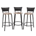 Ver imagem 1 de Kit 3 Banquetas para Balcão Cozinha Gourmet Junco Preto Bancada Ilha Banco 60cm Itagold