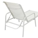 Ver imagem 4 de Espreguiçadeira Modelo Sling em Tela e Alumínio Branco
