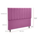 Ver imagem 3 de Cabeceira Cama Casal Veludo Premium