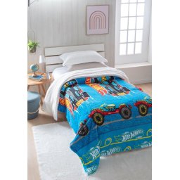 Cobertor Sherpa Mattel Hot Wheels Corrida 1,50m X 2,00m - 1