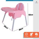 Ver imagem 5 de Cadeirão de Alimentação Cadeira Alta Infantil Bebê Bandeja Removivel Papa Rosa - Baby Style