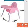 Cadeirão de Alimentação Cadeira Alta Infantil Bebê Bandeja Removivel Papa Rosa - Baby Style - 5
