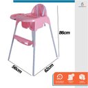 Ver imagem 3 de Cadeirão de Alimentação Cadeira Alta Infantil Bebê Bandeja Removivel Papa Rosa - Baby Style