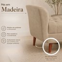 Ver imagem 5 de Recamier 120 cm com Design Moderno em Suede e Efeito Captonê Bege