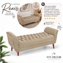 Ver imagem 6 de Recamier 120 cm com Design Moderno em Suede e Efeito Captonê Bege