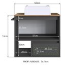 Ver imagem 3 de Gabinete de Banheiro com Cuba 01 Porta 60cm Mel Grafite Proddy
