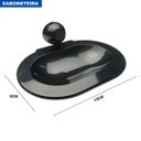 Ver imagem 6 de Suporte de Canto Cantoneira Porta Shampoo Branco + Kit para Banheiro Redondo 5 Pçs Preto