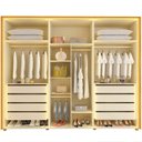 Ver imagem 5 de Guarda-Roupa Casal 6 Portas 6 Portas Reflecta com LED com Pés 100% MDF Splendor Marrom/Marrome