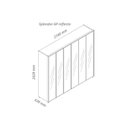 Ver imagem 4 de Guarda-Roupa Casal 6 Portas 6 Portas Reflecta com LED com Pés 100% MDF Splendor Marrom/Marrome