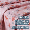 Ver imagem 3 de Conjunto Cama Casal King Size Jasmine 04 Pç Bordado 400 Fios:rosa