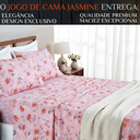 Ver imagem 2 de Conjunto Cama Casal King Size Jasmine 04 Pç Bordado 400 Fios:rosa