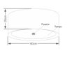 Plafon Cilíndrico Duplo Vivare Md-3008 Cúpula Forrada em Tecido 60x25cm - Bivolt - Rustico Bege / Br - 2