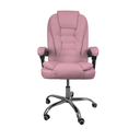 Ver imagem 2 de Cadeira de Escritório Presidente Reclinável Ergonômica - Rosa
