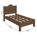 Ver imagem 4 de Cama De Solteiro MDF Resistente Siena Mocaccino Carmolar