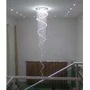 Ver imagem 4 de Lustre De Cristal Com 2,40 Metros De Altura, No Modelo De Espiral, Para Vão De Escada