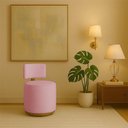 Ver imagem 1 de Puff Margo Decorativo Orgânico Veludo - 7 Decor Rosa