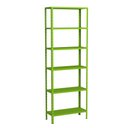 Ver imagem 1 de Estante Aço 6 Prateleiras Livros Cozinha Quarto Eaf013 Verde
