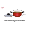 Transforme suas refeições com a Caçarola Antiaderente Nº22 da Luz Nobre Vermelho escuro - 5