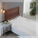 Ver imagem 3 de Lençol Cama Solteiro 100% Algodão com Elástico Percal 300 Fios Hotel Pousada:branco