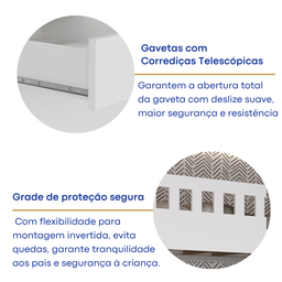 Treliche Solteiro 3 Gavetas  - 5