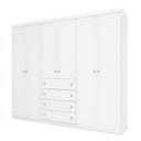 Ver imagem 5 de Berço Montessoriano e Guarda Roupa Infantil Americano 6 Portas Branco Hp - Henn