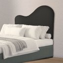 Ver imagem 2 de Cabeceira Orgânica 160cm Casal Queen Painél para Cama Box Bouclé Serena