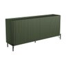 Balcão Buffet P/ Sala Porta Brise 180cm Pés Metal 100% Mdf Cor:musgo com Preto - 1