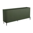 Ver imagem 2 de Balcão Buffet p/ Sala Porta Brise 180cm Pés Metal 100% MDF Cor:Musgo com Preto